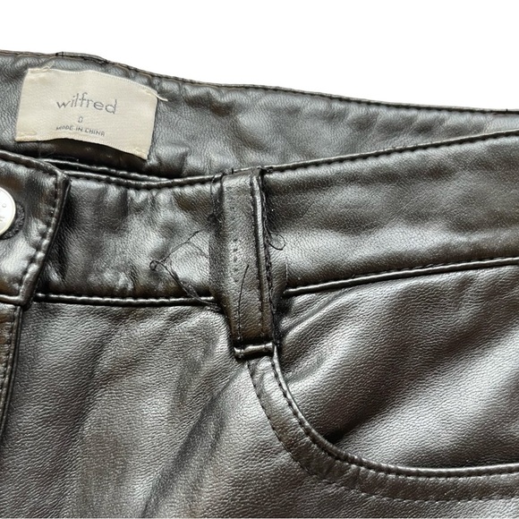 Wilfred Black Vegan Leather Melina Cropped Pant Size 0 - Picture 10 of 13